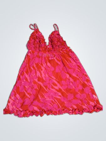 Lascana Printed Ruffle Slip Dress