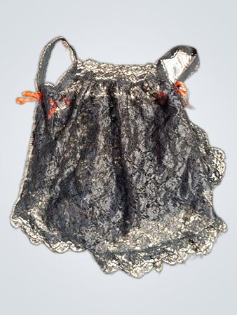 Black Lace Chemise with Red Ribbon