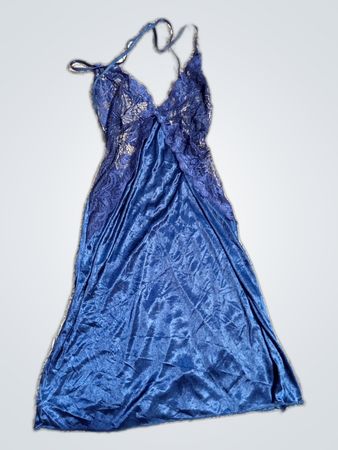Blue Lace Slip Dress