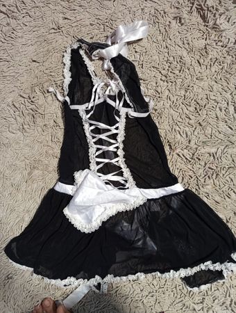 Lovehoney Costumes Black Lace Maid Dress
