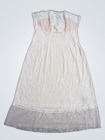 Pink Lace Trim Slip Dress
