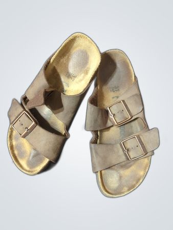 Birkenstock Brown Leather Strappy Sandals