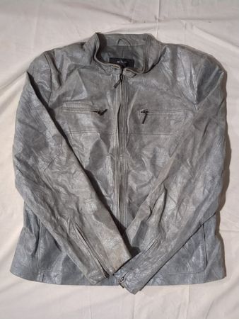 Alfani Gray Leather Jacket