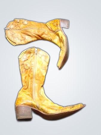 Unbranded Tan Leather Cowboy Boots