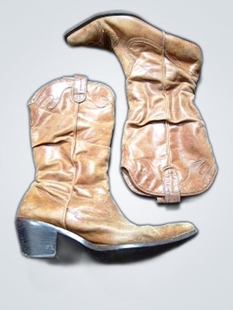Tan Leather Cowboy Boots