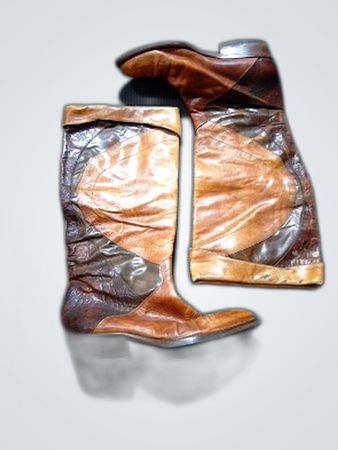 Brown Leather Knee-High Boots