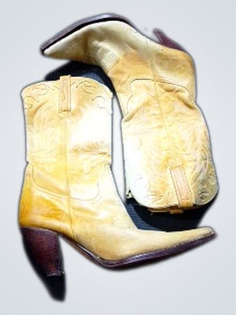 Pony Tan Leather Cowboy Boots