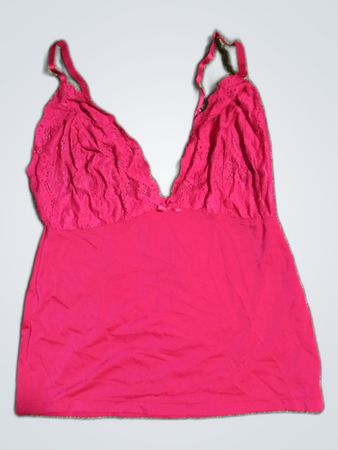Pink Lace Trim Camisole