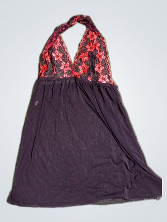 Yoycol Black Lace Trim Slip Dress