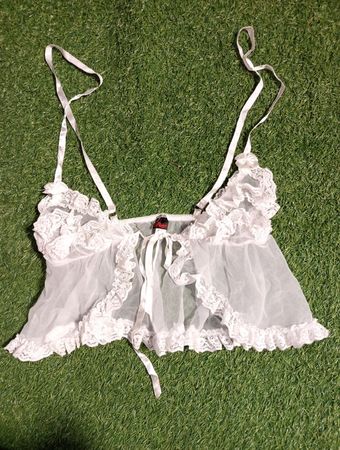 Busque White Lace Trim Camisole