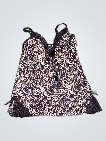Women's Black and Beige Floral Romper