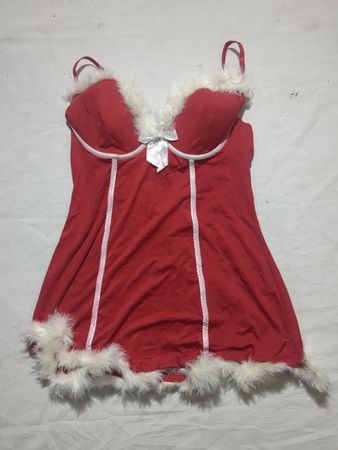 Red Santa Claus Costume Bra