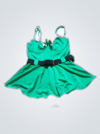 Green Festive Mini Dress