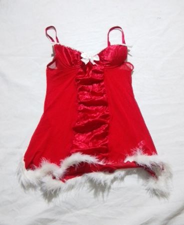 No Secret Red Satin Babydoll Lingerie