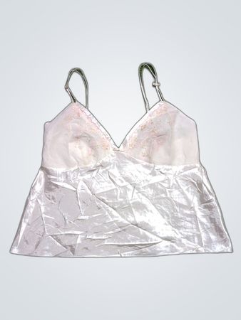 White Satin Cami Top
