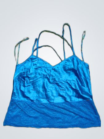 Blue Silk Camisole