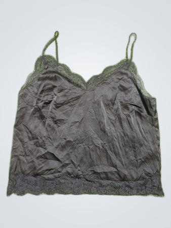 Black Lace-Trimmed Camisole