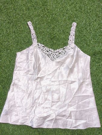 White Lace Trim Camisole