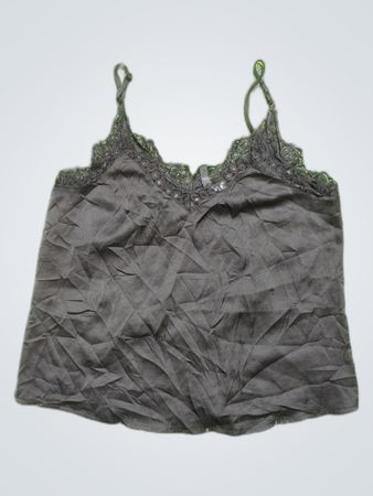 Black Lace-Trimmed Cami Top