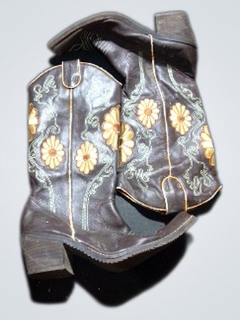 Brown Floral Cowboy Boots