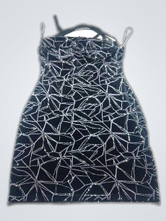 Black and White Geometric Pattern Dress