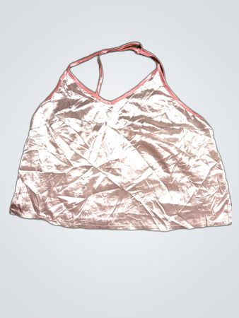 Pink Satin Halter Top