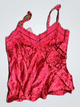 Red Satin Cami Top
