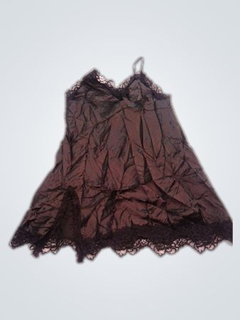 Black Lace Trim Slip Dress