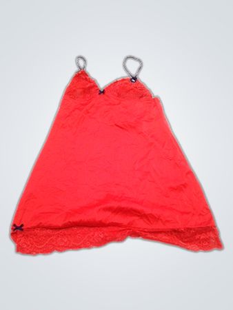 Heidi Klum Red Satin Slip Dress