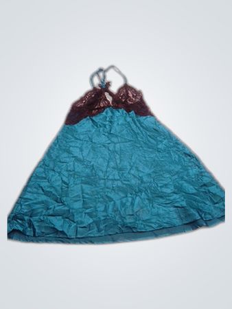 Teal Lace-Trimmed Bra