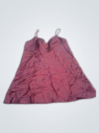 Maroon Silk Blend Slip Dress