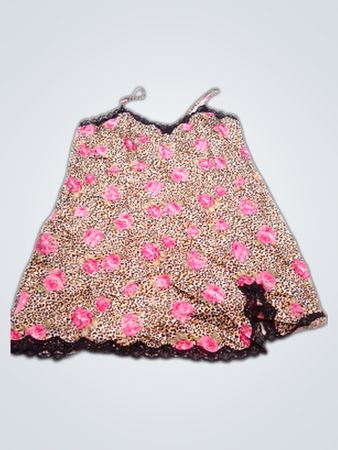 Unbranded Pink Leopard Print Slip Dress