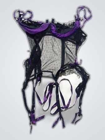 Lace Corset with Purple Accents