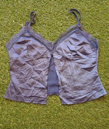 Gray Lace Trim Camisole