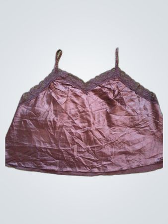 Brown Satin Cami Top