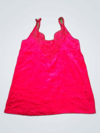 Red Lace-Trimmed Camisole