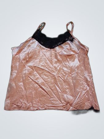Lace Trim Satin Camisole Top