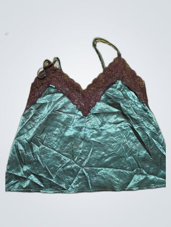 Eloquii Green Camisole with Lace Trim