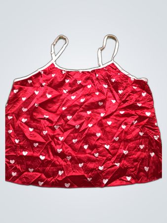 Red Heart Pattern Tank Top