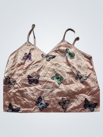 Pink Butterfly Cami Top