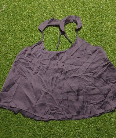 Gray Halter Neck Top