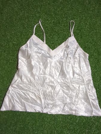 White Satin Cami Top