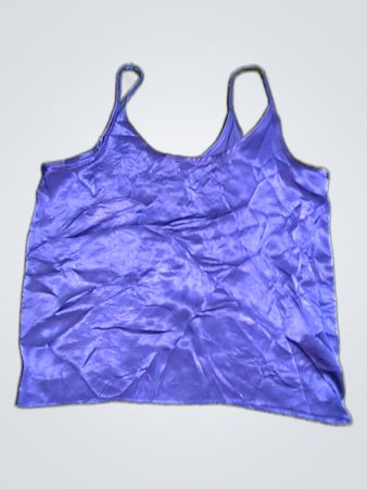 Blue Satin Tank Top