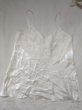 White Satin Cami Top