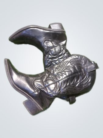 Black Leather Cowboy Boots