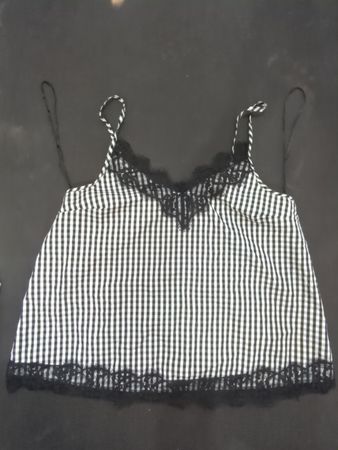 Atmosphere Black and White Gingham Cami Top
