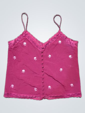 Topshop Red Lace Trim Camisole