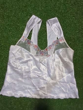Agent Provocateur White Satin Bra