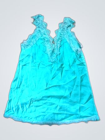 Green Lace Trim Chemise