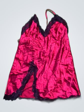 Unbranded Red Satin Slip Dress
